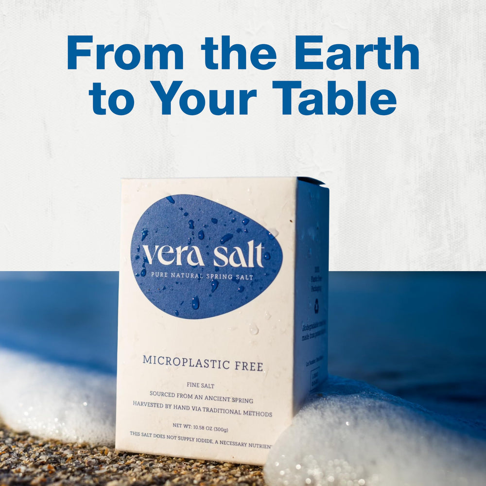VERA SALT plastic-free packaging box protects during storage and handling.