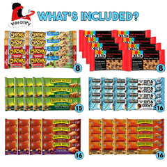 Veratify bars with nuts and fruit visuals emphasize wholesome convenient snack options