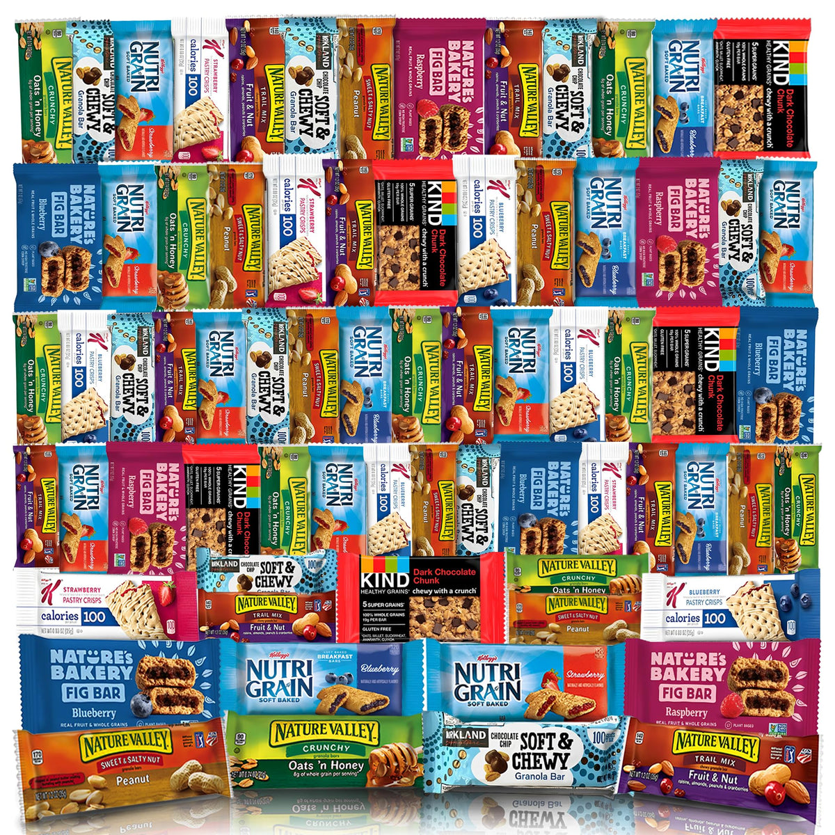 Veratify healthy mixed snack box cover showing 66 varieties for on-the-go energy