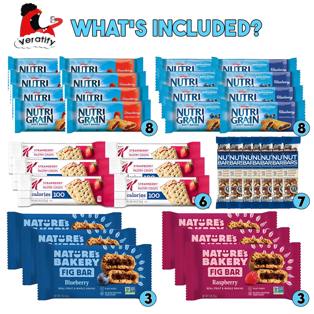 Veratify mixed bars variety pack highlights diverse flavors for office breaks or travel