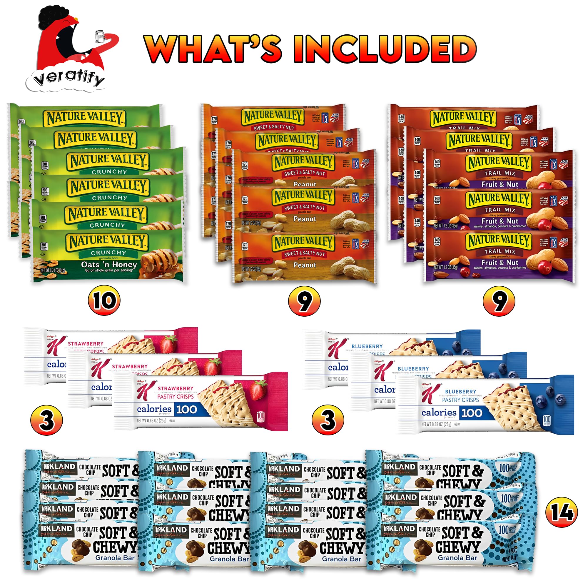 Veratify office break snack bars arranged for quick grab