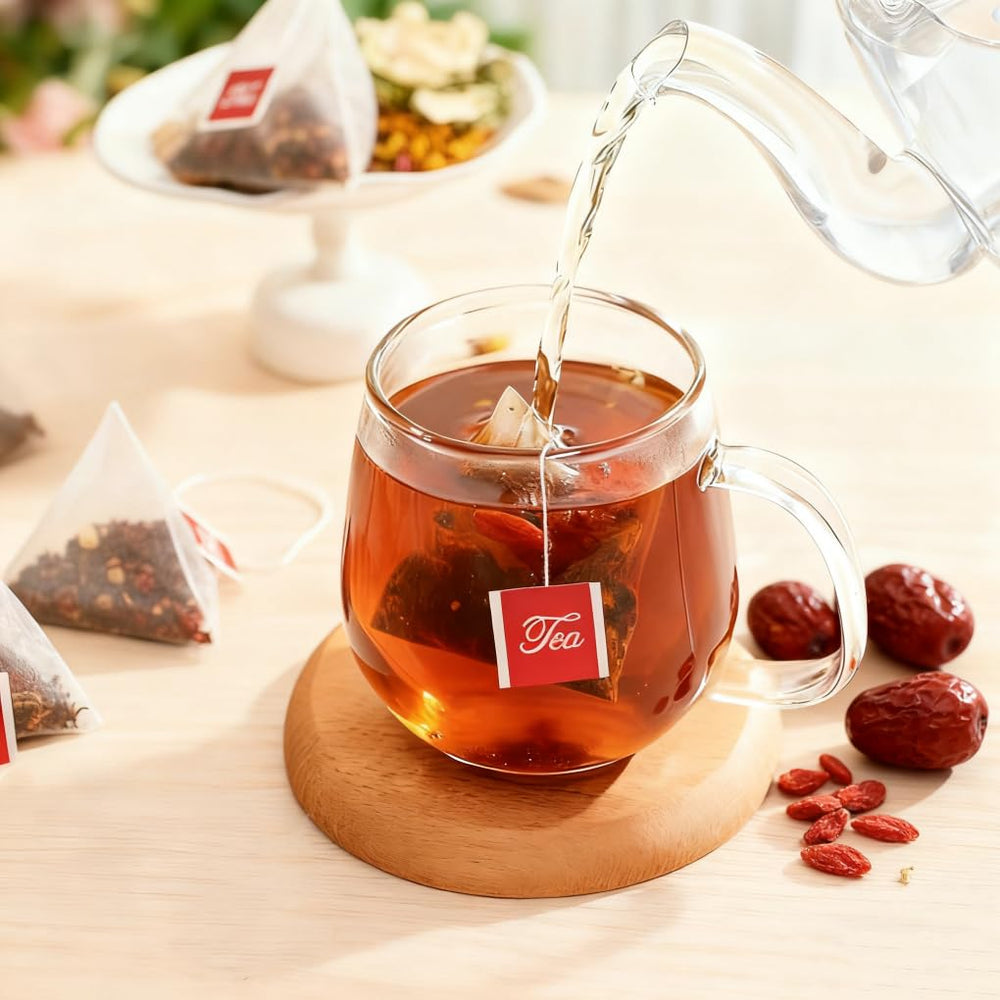 VerdantStrand Kidney Tea brewing cup ready with hot water.