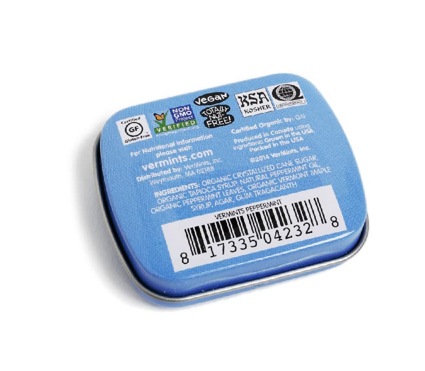 Vermints open travel tin with mints ready for quick refresh.