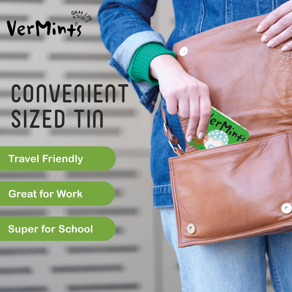 Vermints organic ingredients emphasize clean, natural candy.