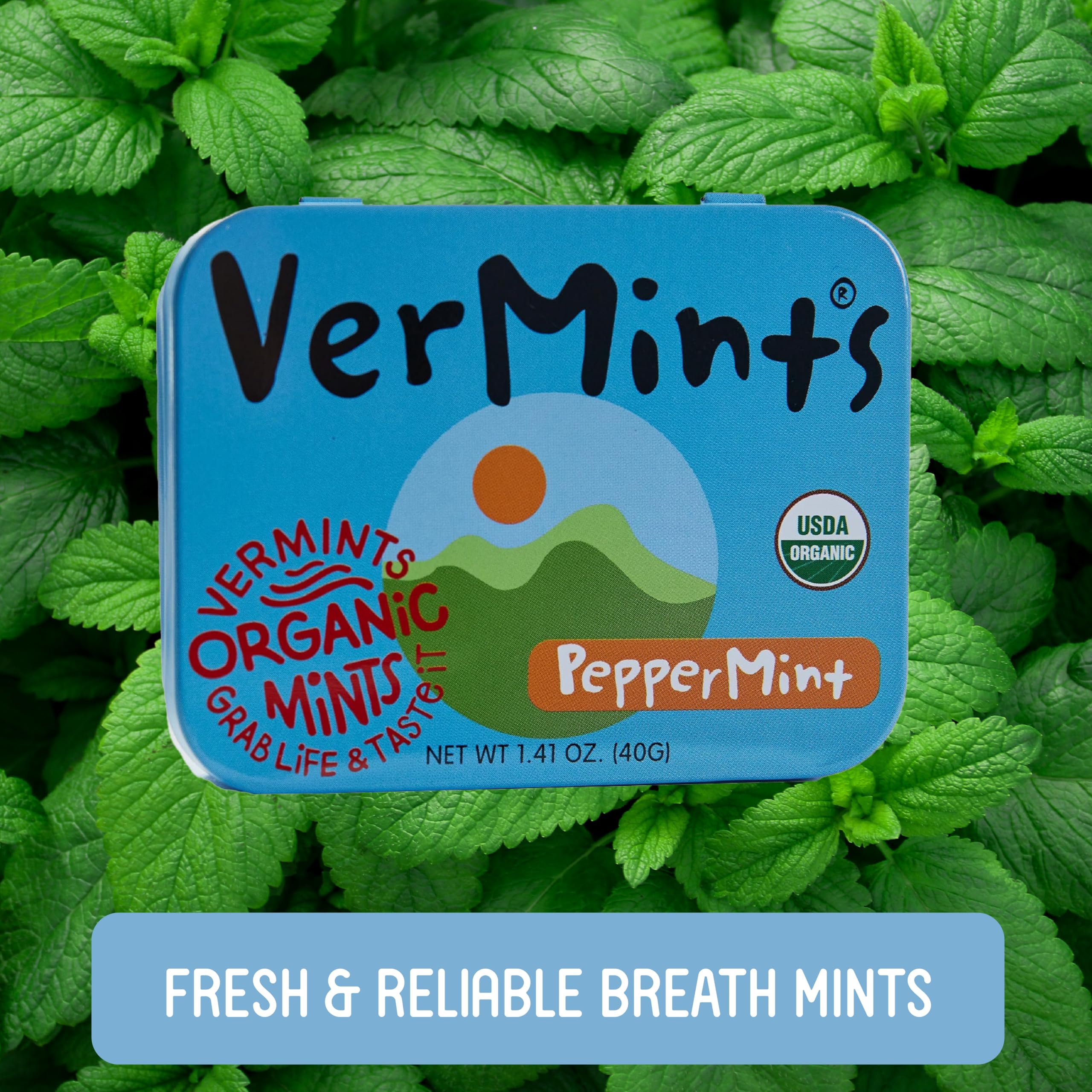 VerMints travel tin with six-pack ready for on-the-go refresh.