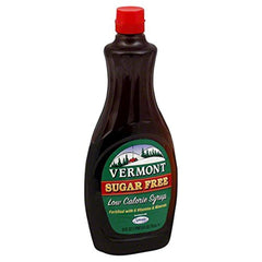 Vermont Maid Sugar Free Syrup drizzled on pancakes, a maple-flavored, sugar-conscious topping