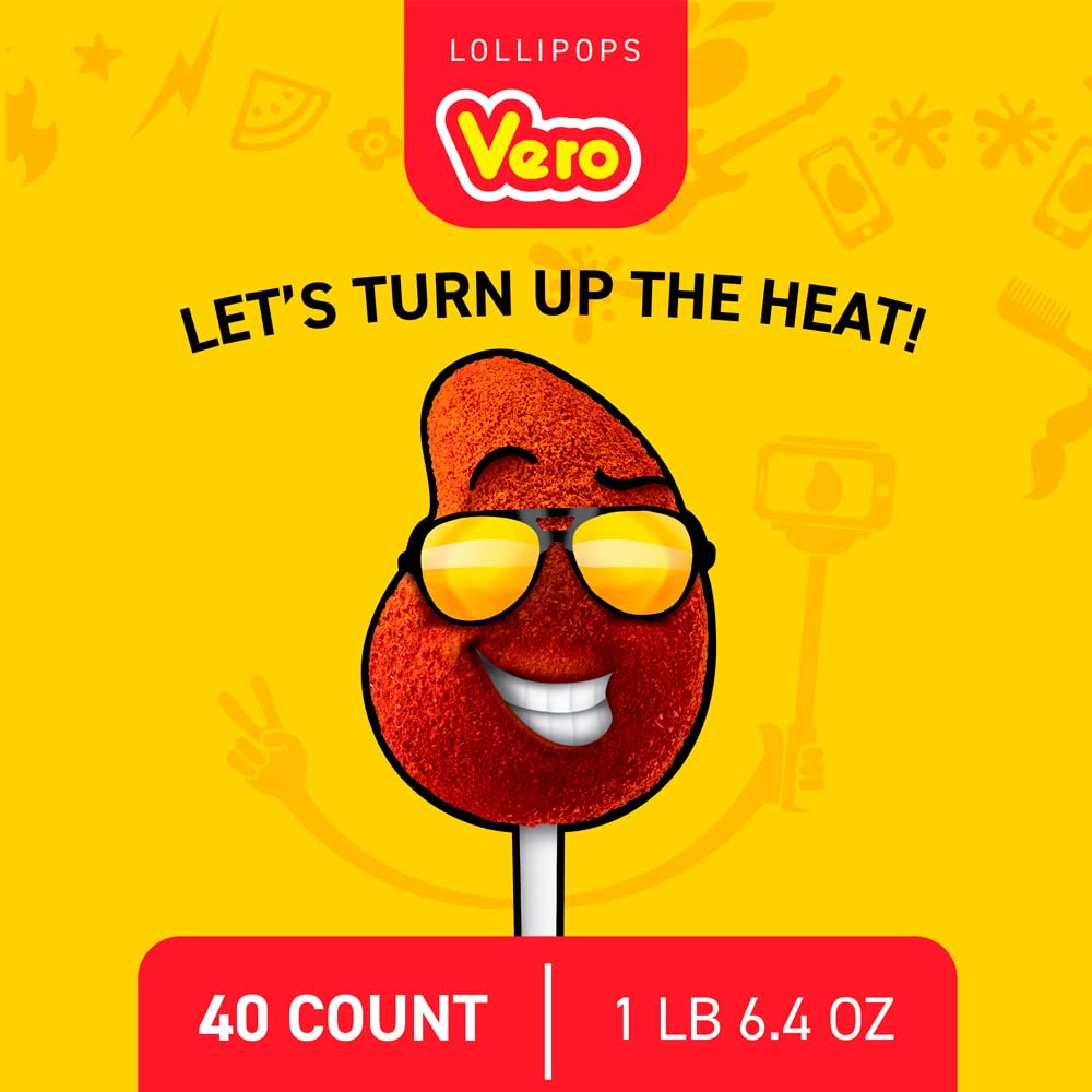 Vero Mango lollipop wrapped individually for easy sharing and on the go snacking