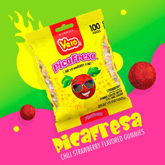 Vero PicaFresa pinata-ready display featuring Mexican candy tradition.