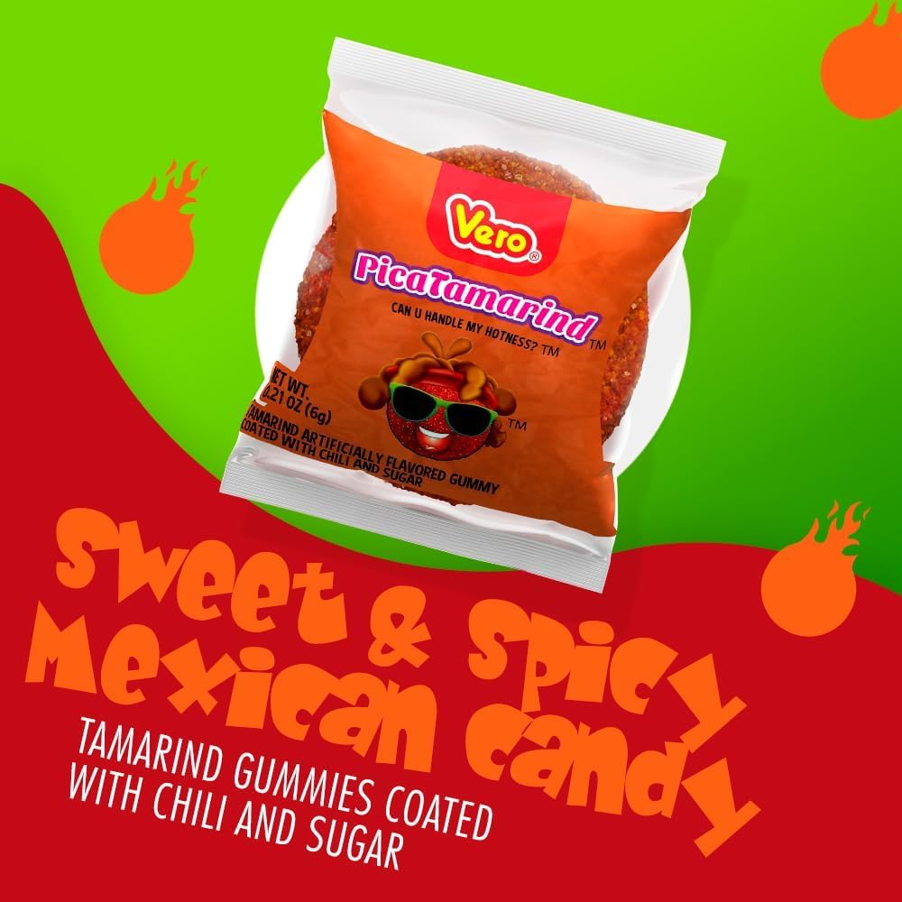 Chewy gummy texture of Vero PicaTamarind treats.