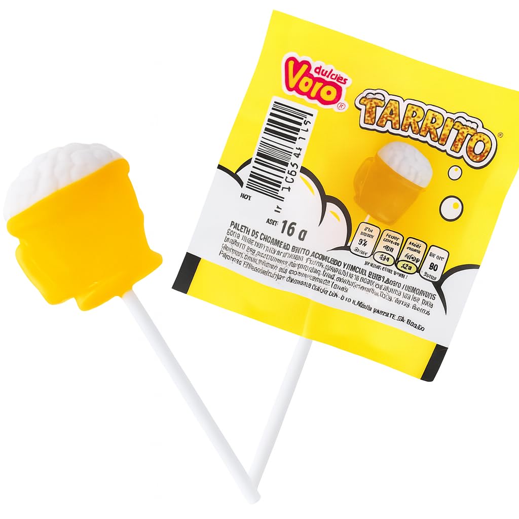 Vero Tarrito fruit lollipops close-up showing colorful flavors for gifting.
