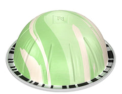 Vertuo pistachio-vanilla over-ice pods in sleeve, limited edition flavor for seasonal iced coffee.