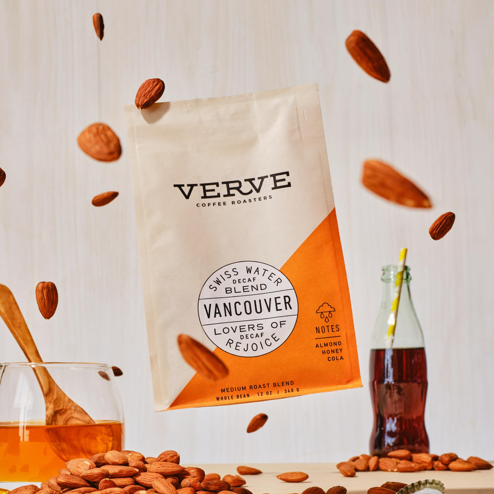 Verve decaf brew setup with AeroPress highlights easy daily use.