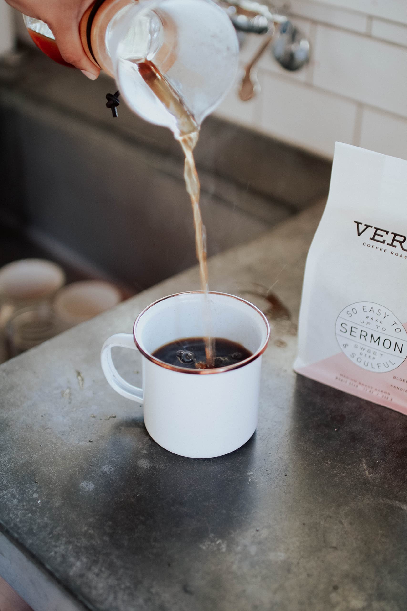 Verve Sermon Blend direct-trade sourcing scene; ethical origins support sustainable farming.