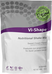 Vi Shape Original Sweet Cream Shake bag packaging showing 24 servings for easy nutrition on the go