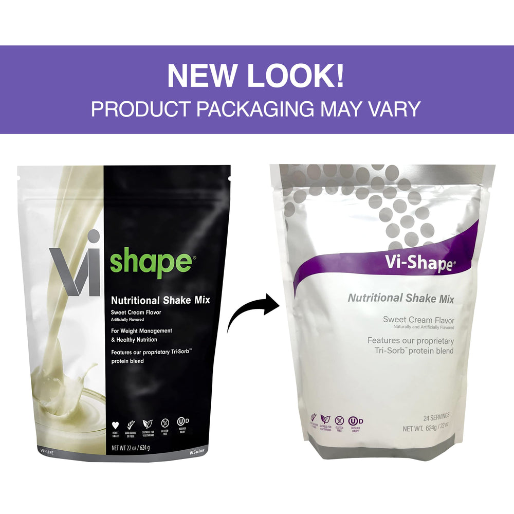 Vi Shape Original shake scoop beside the mix, highlighting simple serving