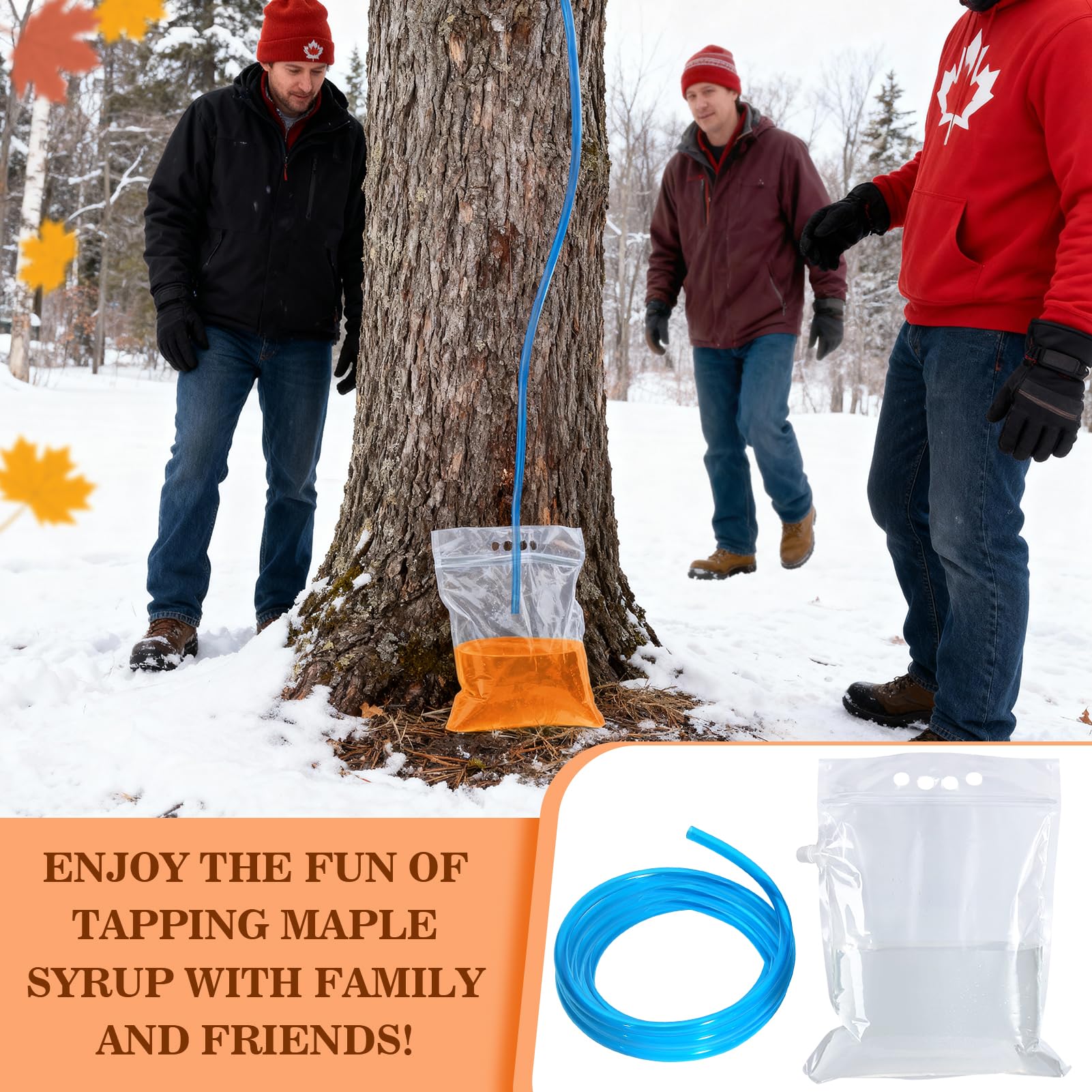 Cleaning brush included for routine maintenance after sap collection
