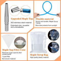 VICAMB 5L maple syrup collection bags hanging for sap capture