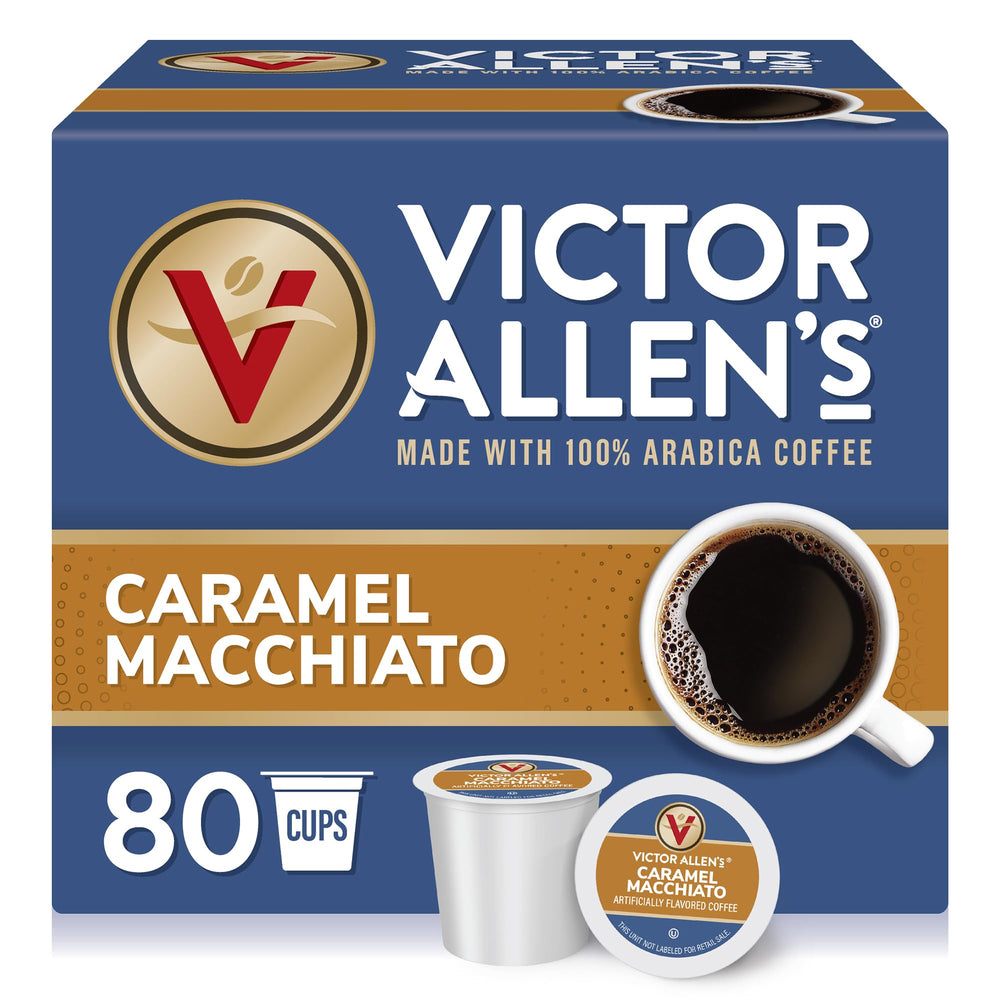 Victor Allen's Caramel Macchiato pods, 80-count box for quick mornings