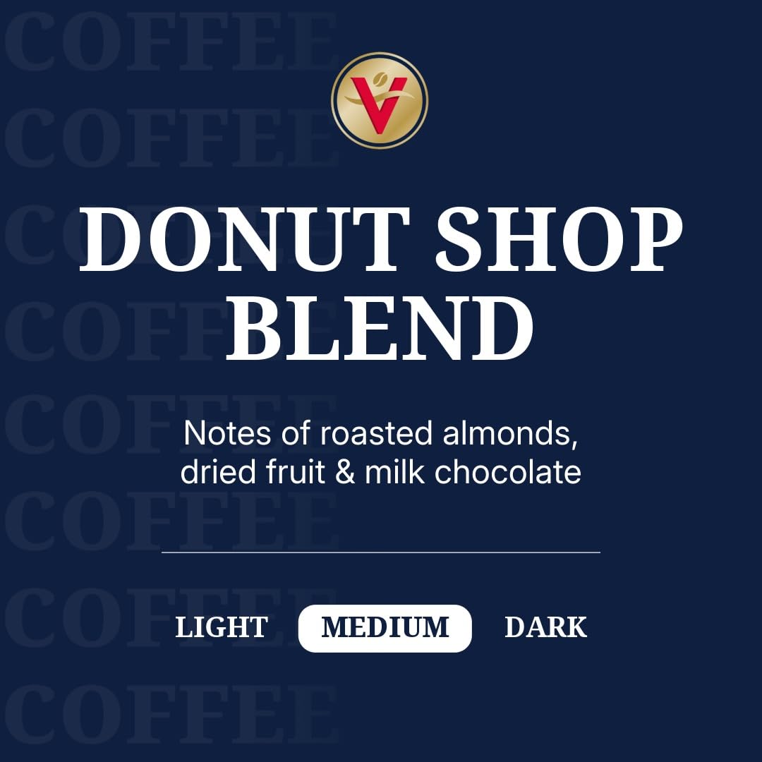 Pod close-up showing smooth, balanced notes from Victor Allen's Donut Shop Blend.