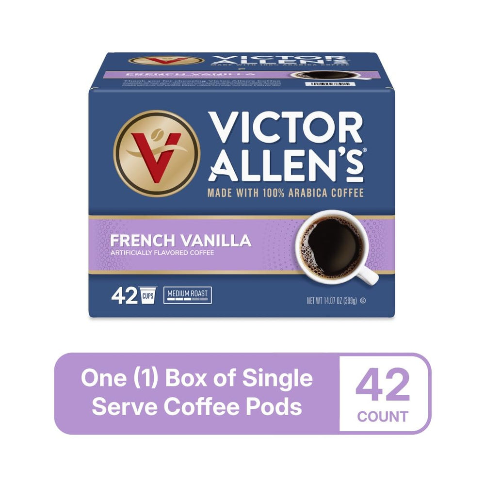 Victor Allen's Coffee brewed cup with creamy vanilla notes ready to enjoy.