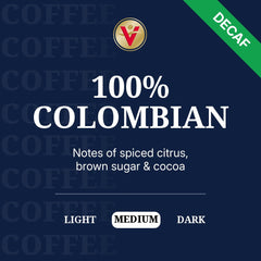 Close-up of Victor Allen's Decaf Colombian pods with rich aroma.