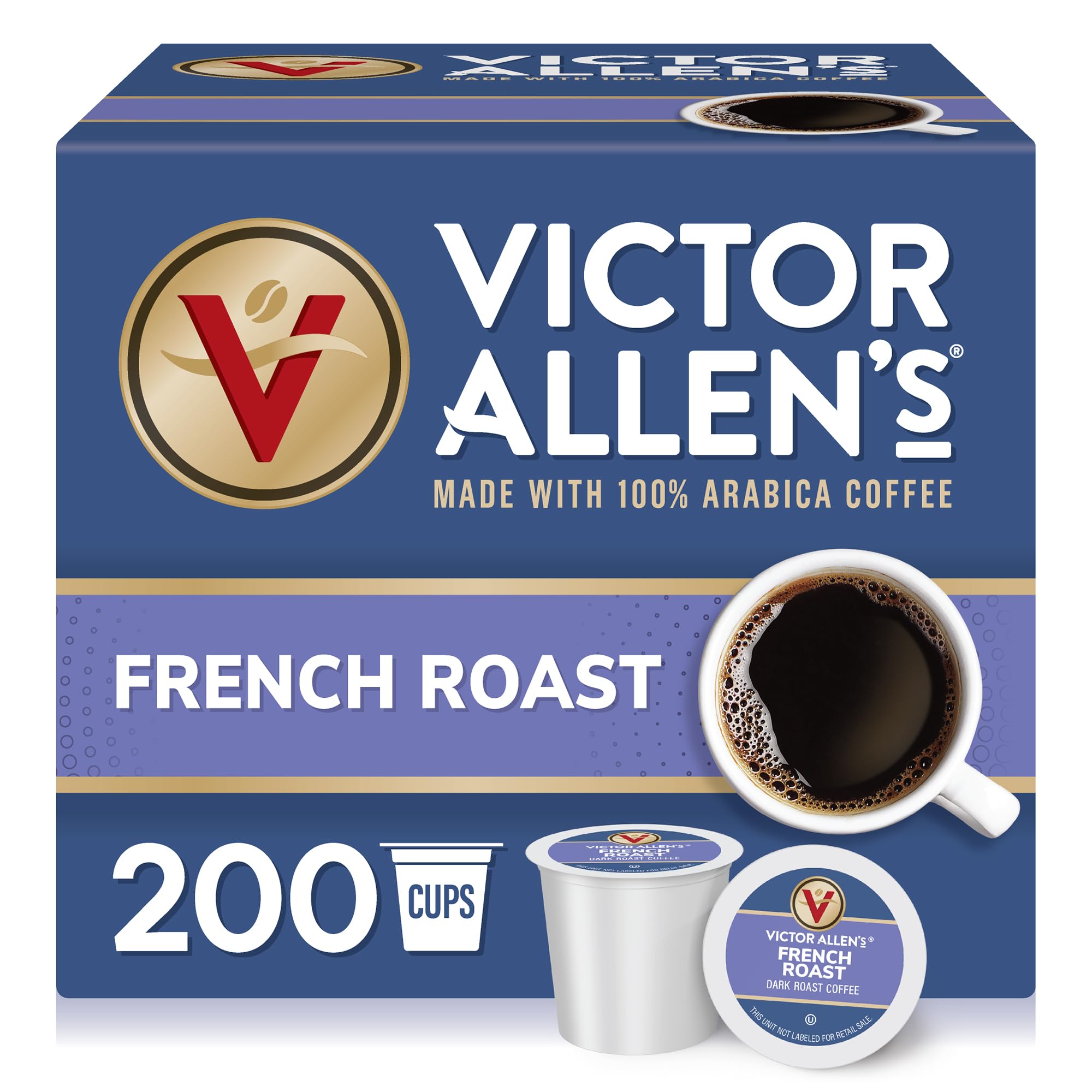 Victor Allen's French Roast box of 200 Keurig pods for quick mornings
