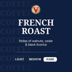 Victor Allen's French Roast pod closeup shows rich color and aroma