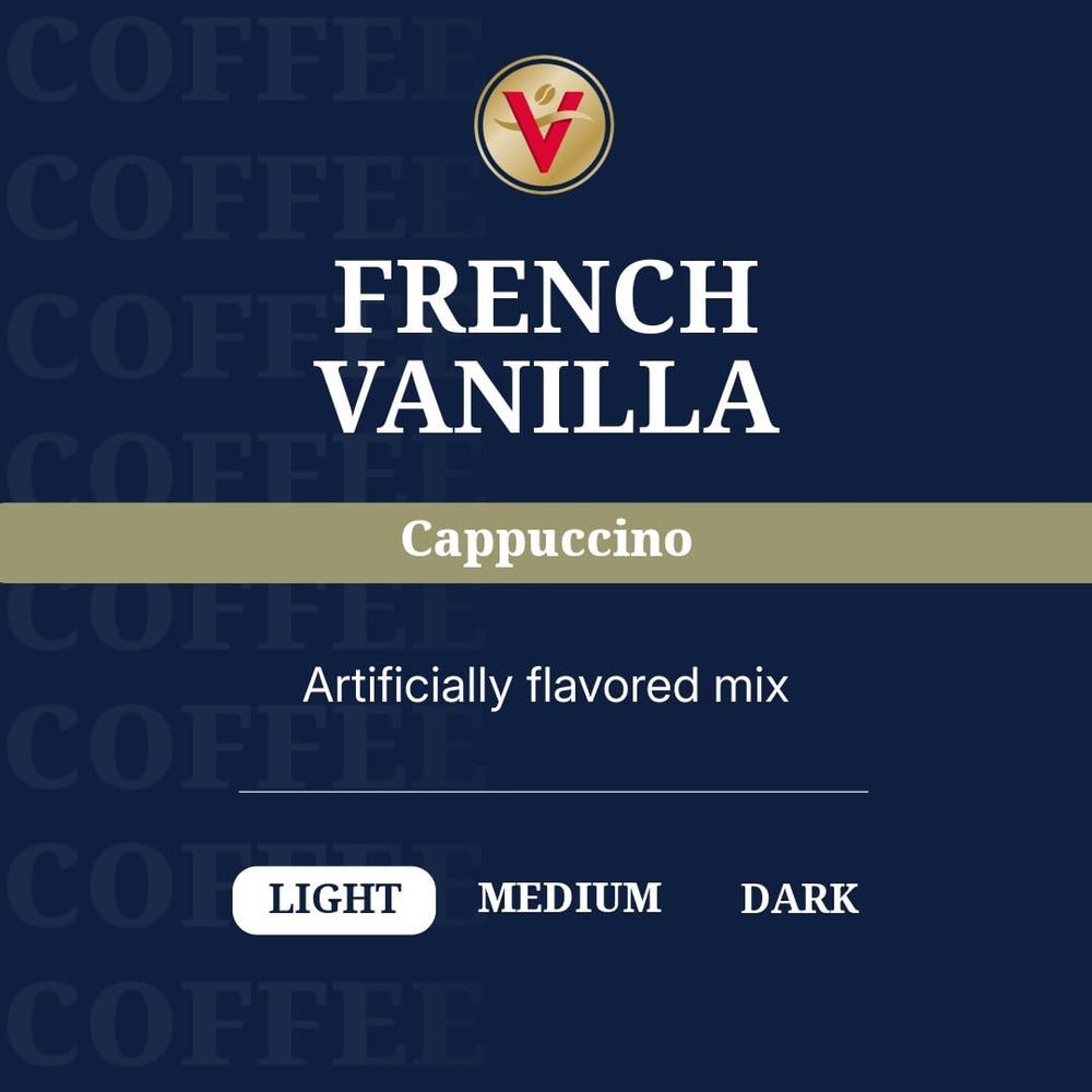 Victor Allen's French Vanilla K-Cup pod in hand for brewing convenience.