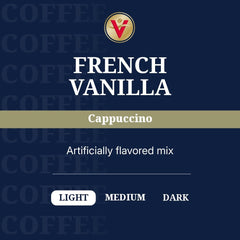 Victor Allen's French Vanilla K-Cup pod in hand for brewing convenience.