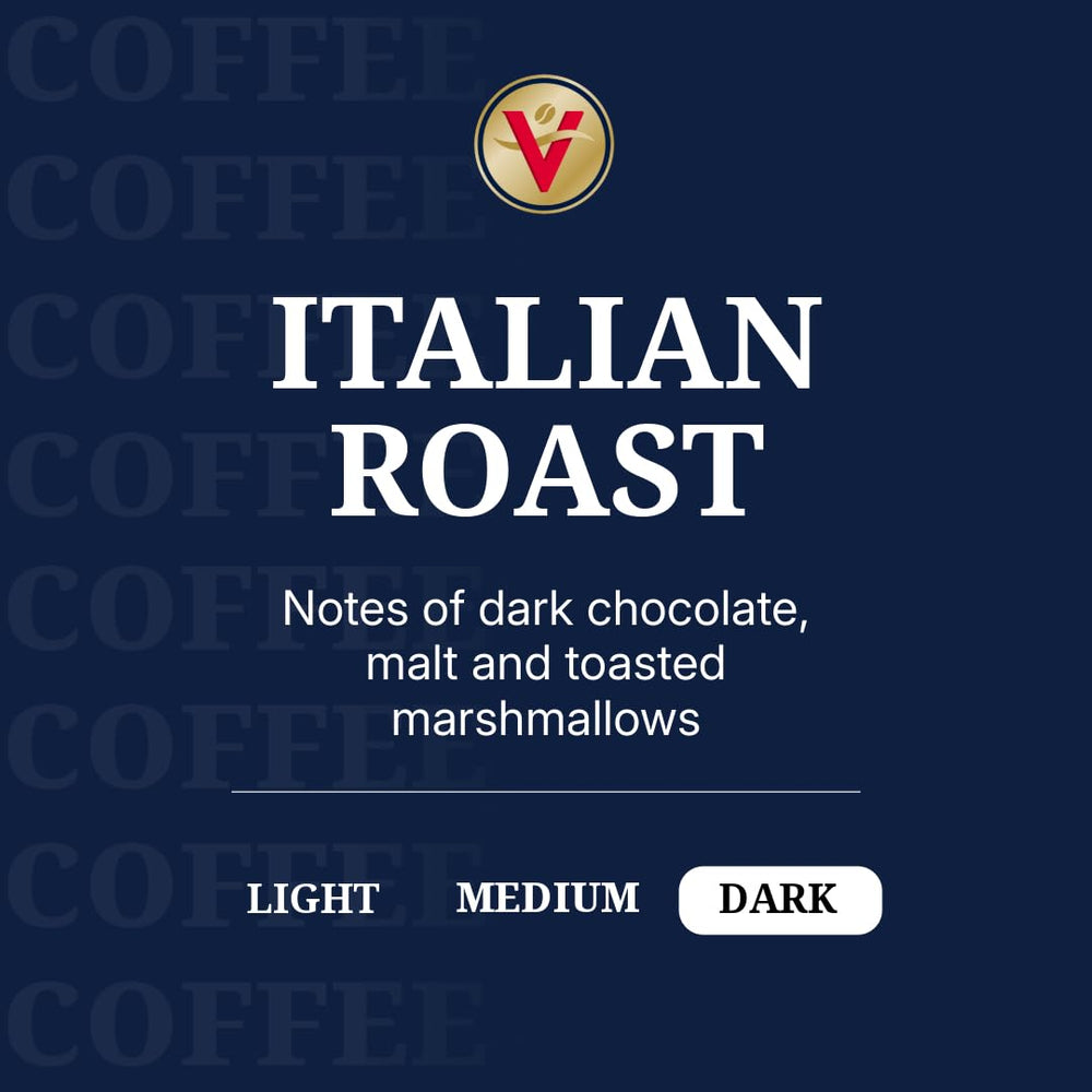 Victor Allen's Italian Roast pod showcasing dark chocolate notes for rich flavor
