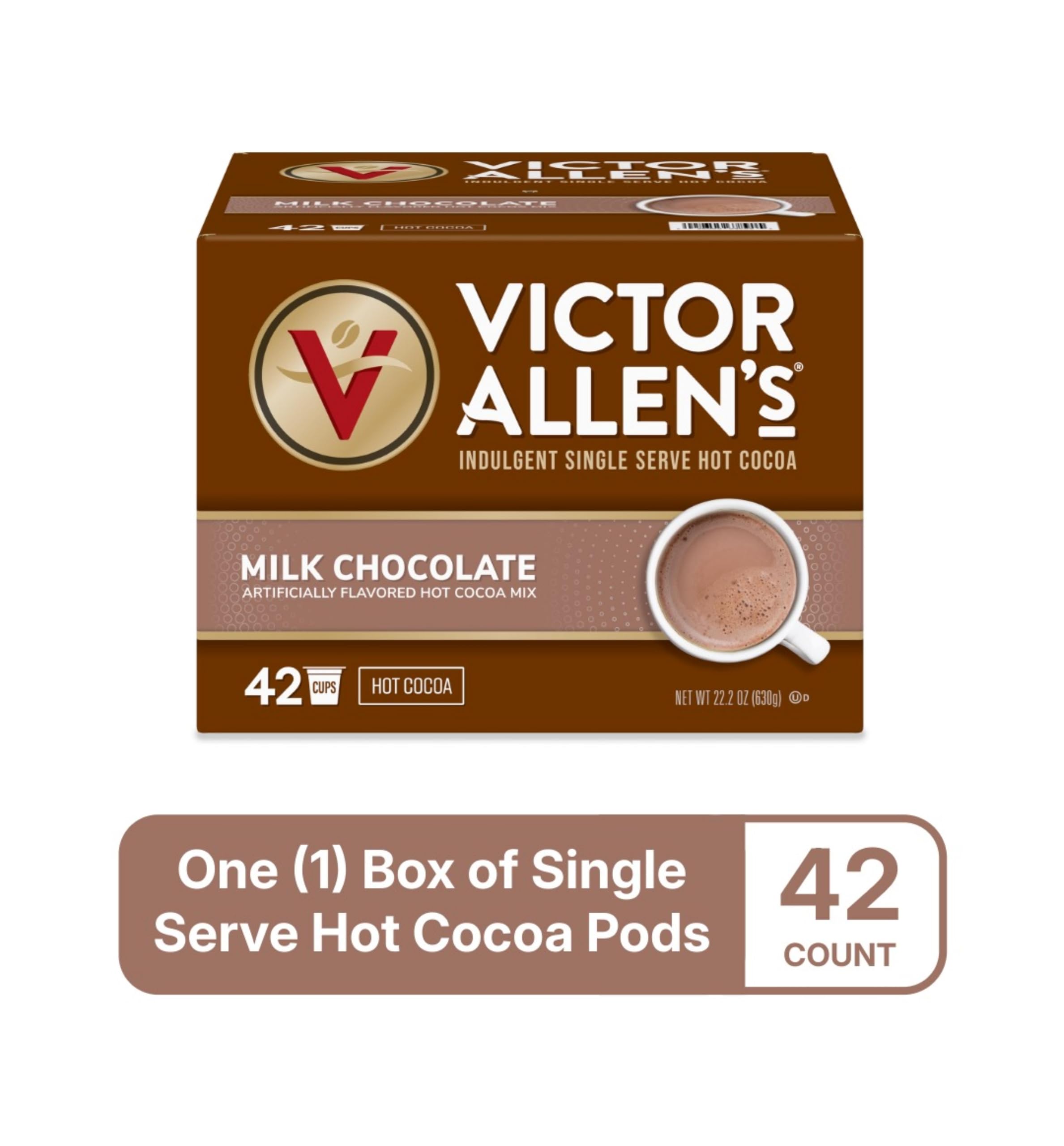 Victor Allen's K-Cup pods compatible with Keurig brewers for easy cocoa at home