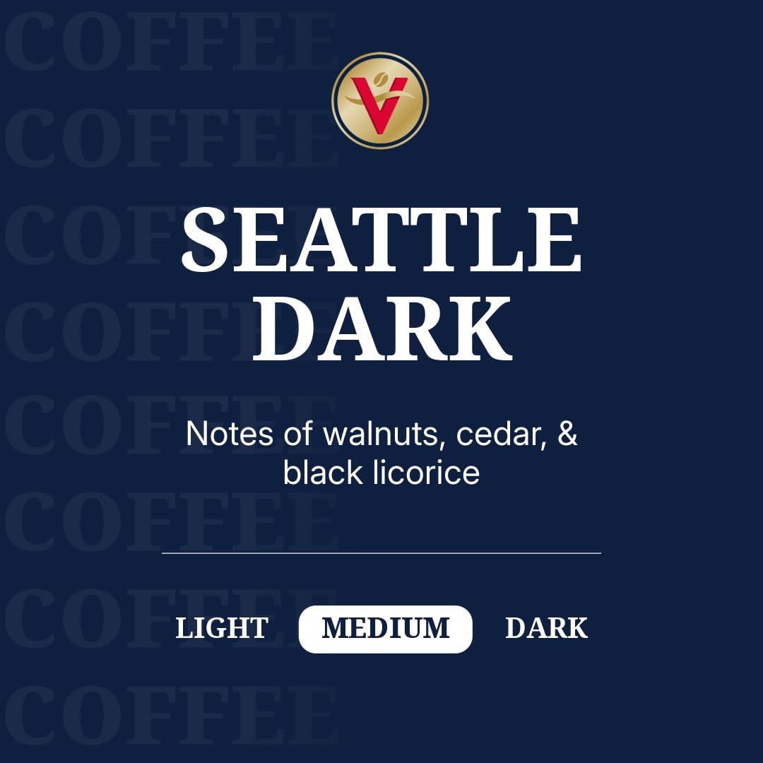 Victor Allen's Seattle Dark pods pack for consistent Keurig brewing.