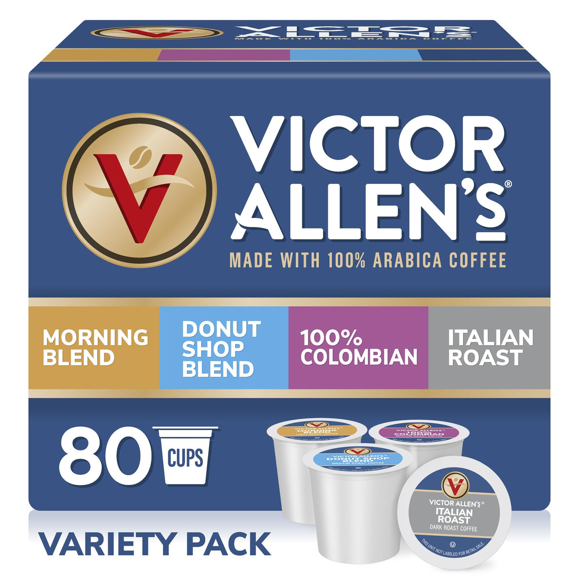 Victor Allen's Coffee Morning Blend Pack front view, smooth start to the day