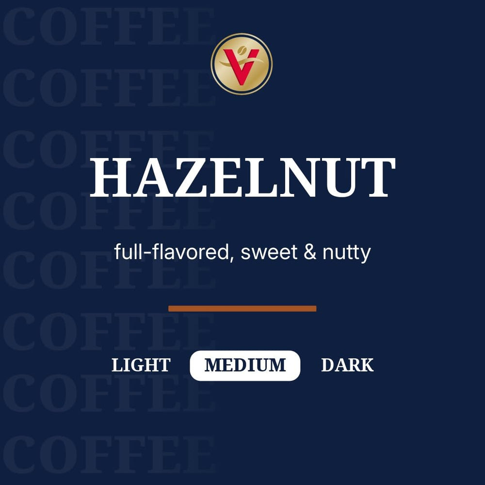 Victor Allen's Hazelnut pods close-up, inviting aroma for a comforting morning cup