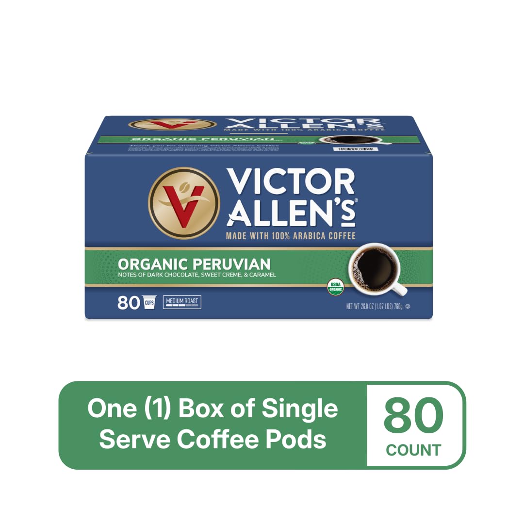 Victor Allen's Peruvian medium roast cup presents a full-bodied, smooth finish.