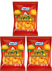 Vidal Candy Gummy Spicy Mangos pack display for on-the-go snacking