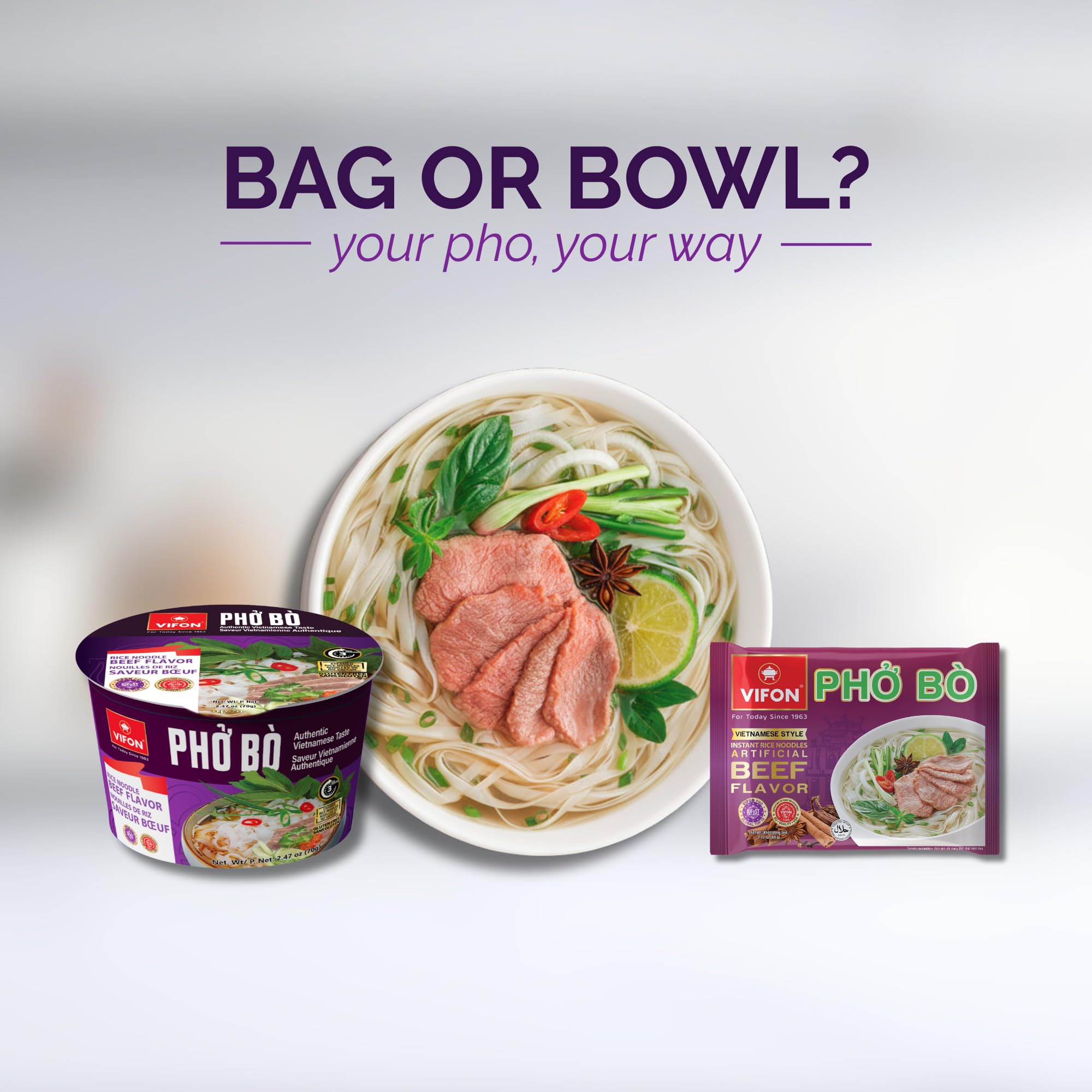 VIFON Phở Bò oil pack adds fragrance and finishing richness