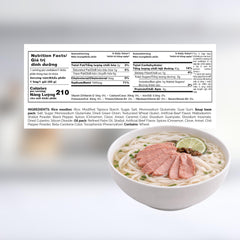 VIFON Phở Bò pack inside reveals noodles and seasoning for easy prep