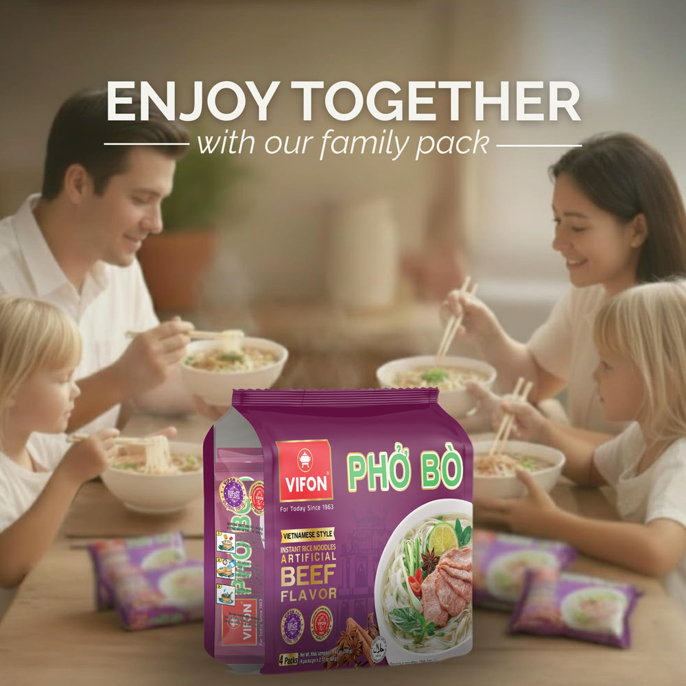 VIFON Phở Bò prepared dining set suggests ready-to-serve meal options