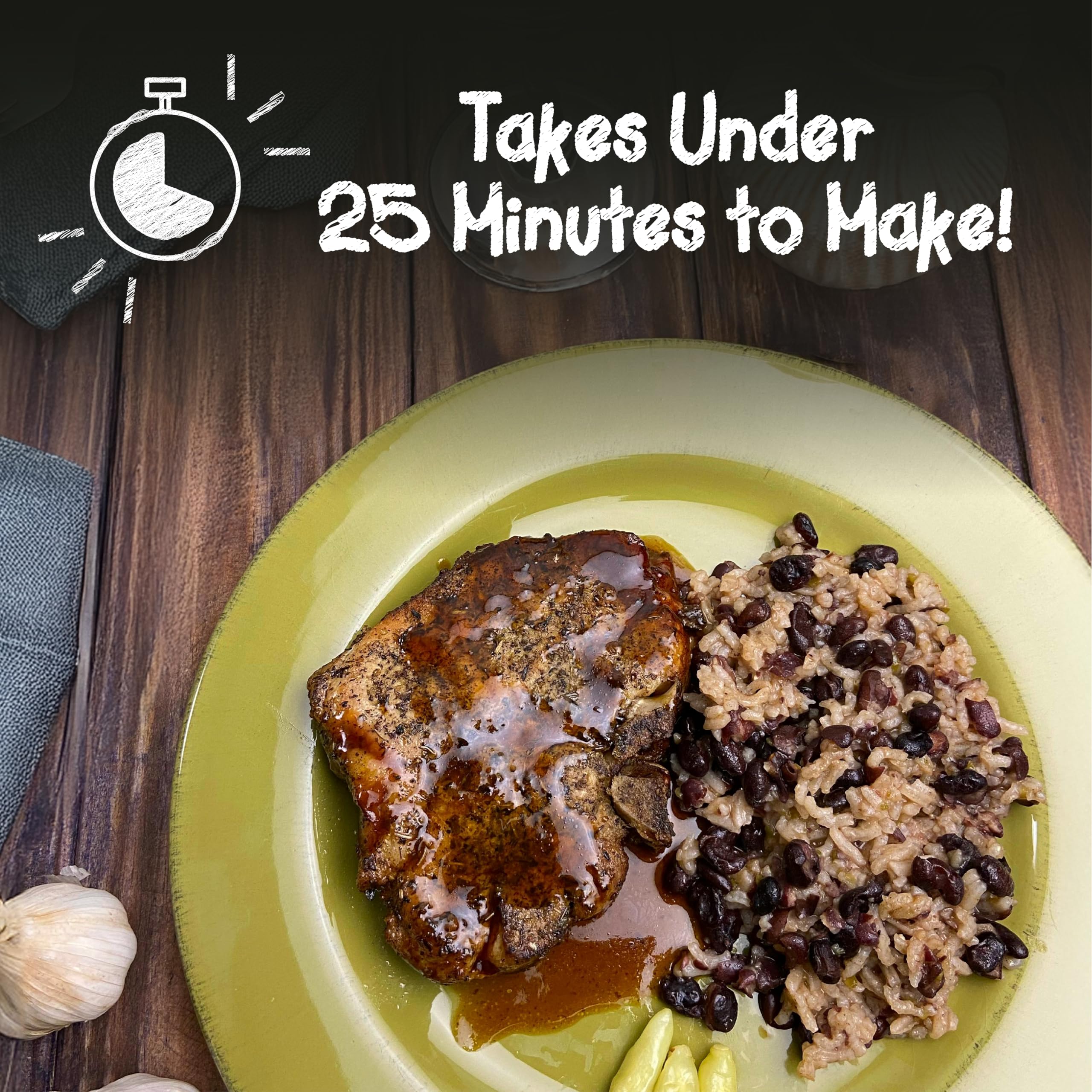 Vigo Authentic Black Beans and Rice side dish paired with meat