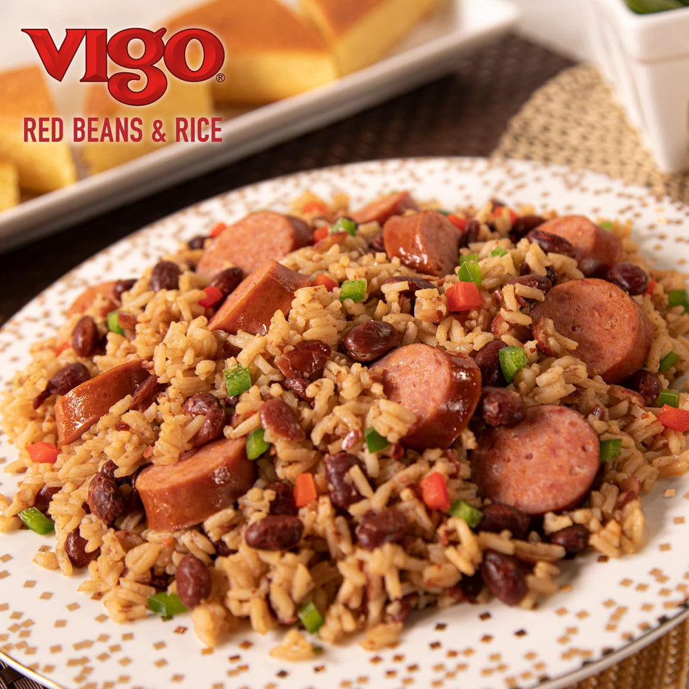 Vigo Red Beans and Rice ingredients emphasize nutritious flavor in minutes.