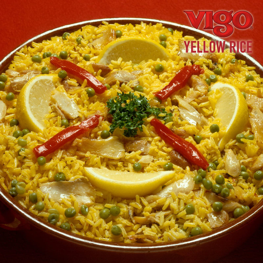 Vigo saffron yellow rice, authentic Spanish recipe, no artificial additives