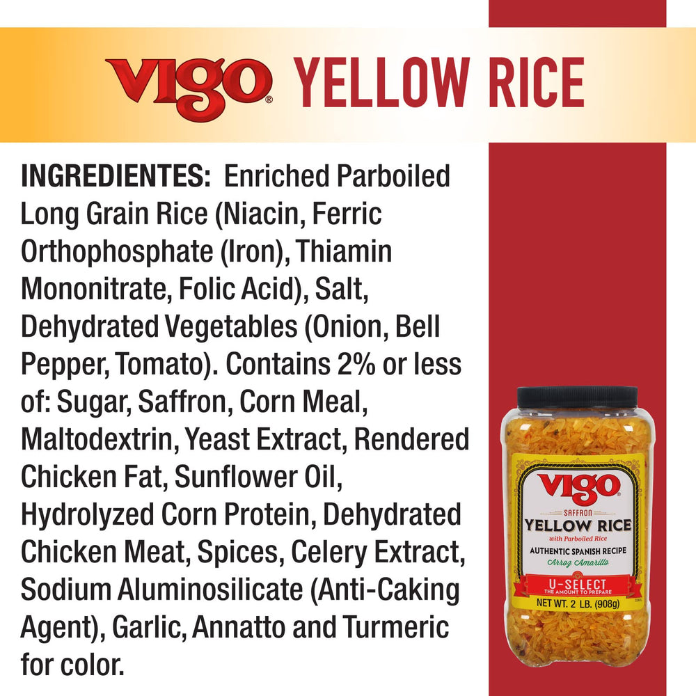 Vigo saffron yellow rice grains close-up with golden hue