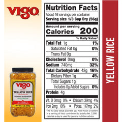 Vigo saffron yellow rice plated beside grilled meat, quick side