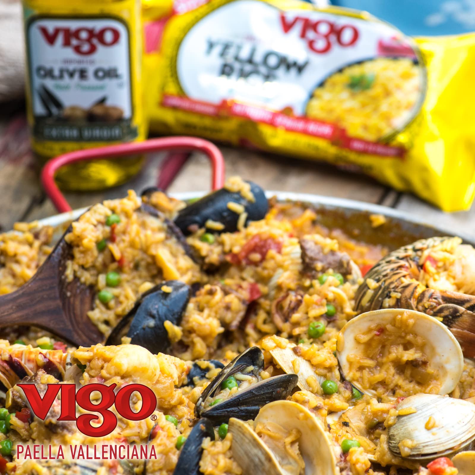 Vigo saffron yellow rice with vegetables for a balanced meal