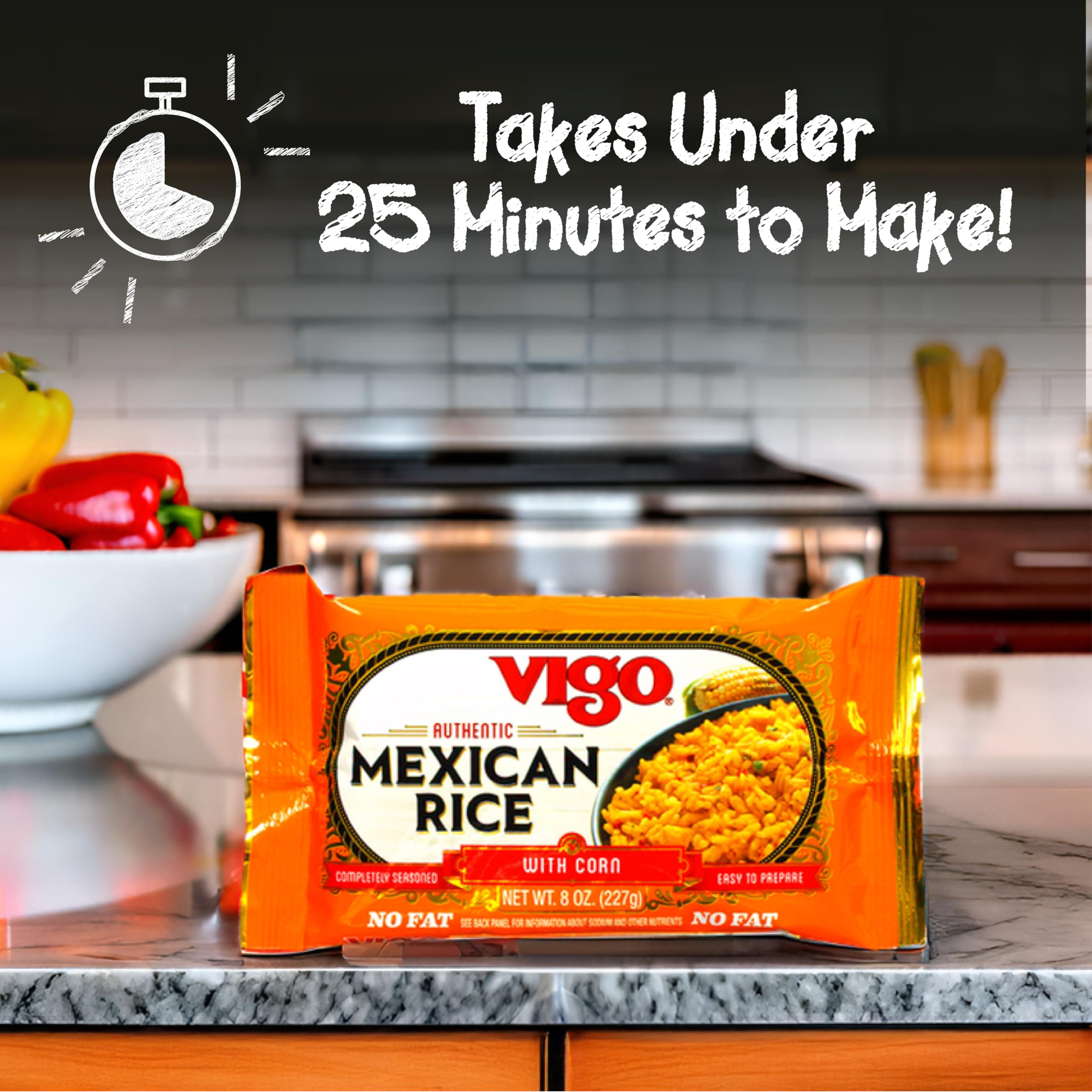 Vigo low-fat rice highlighting nutritious, flavorful base without added fat