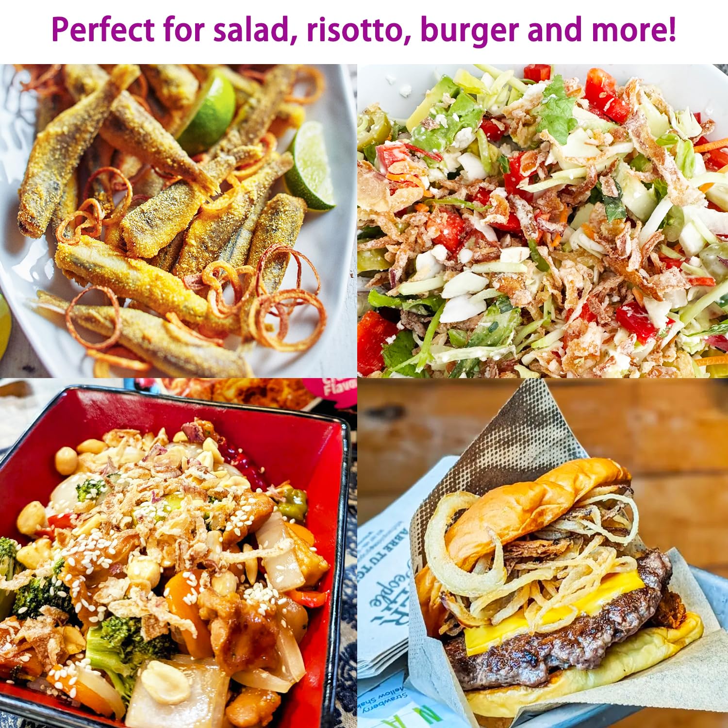 VIGOROUS MOUNTAINS ingredients shot highlighting fresh shallots and crisp fry