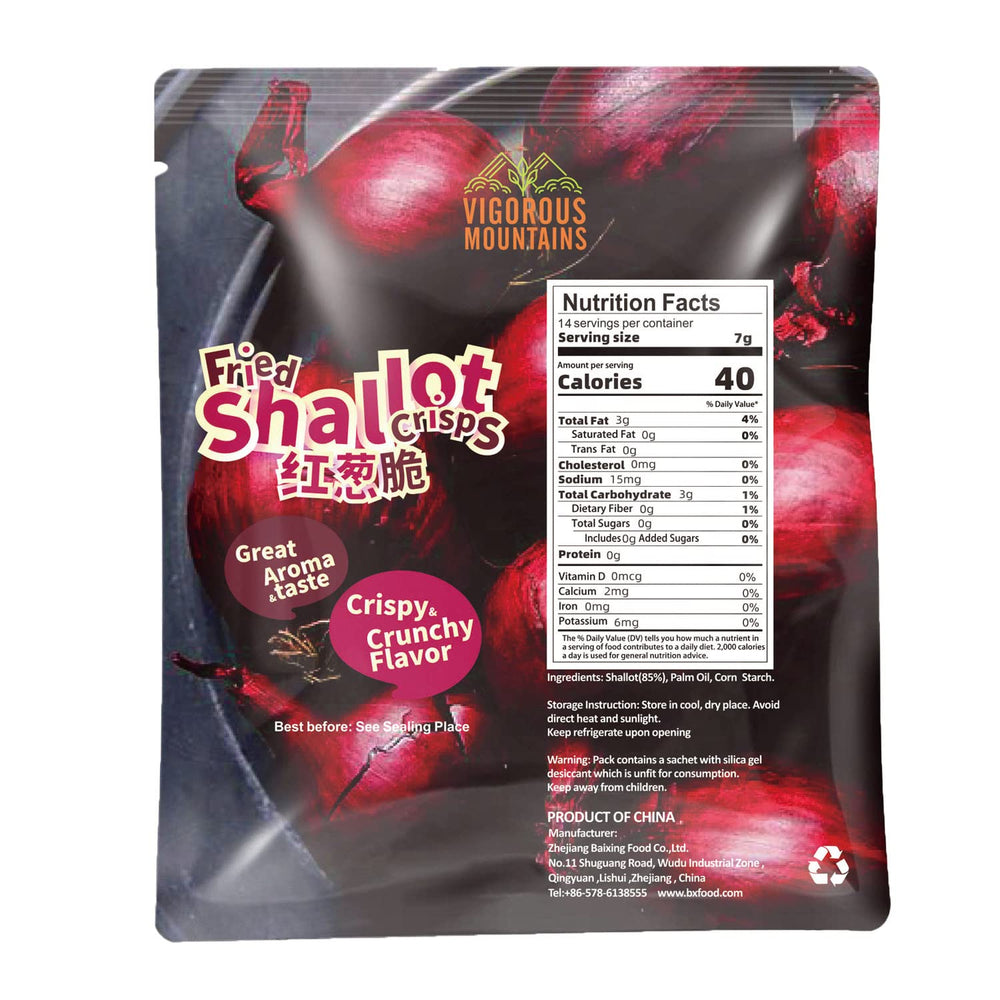 VIGOROUS MOUNTAINS crisps on noodles adding aroma and crunch to Asian dish