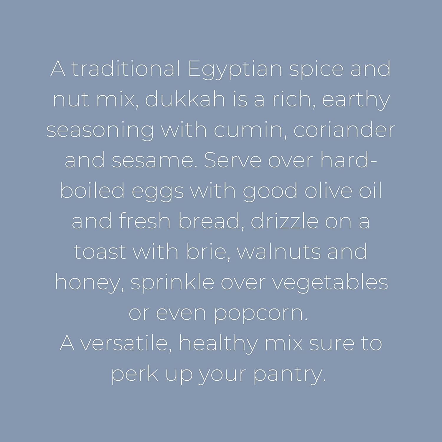 Close-up of hazelnuts and sesame seeds in Villa Jerada Dukkah blend.