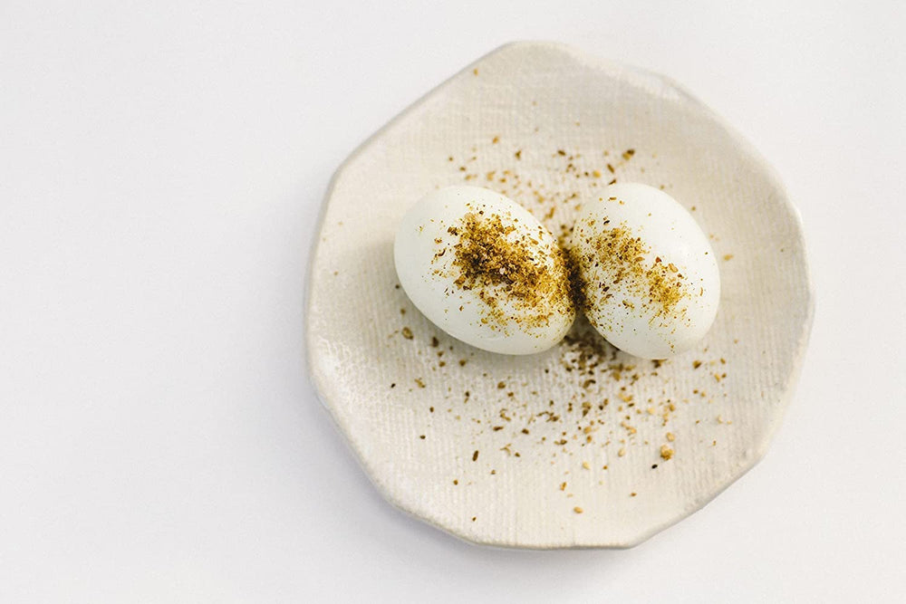 Villa Jerada Dukkah in a small dish ready to season food.